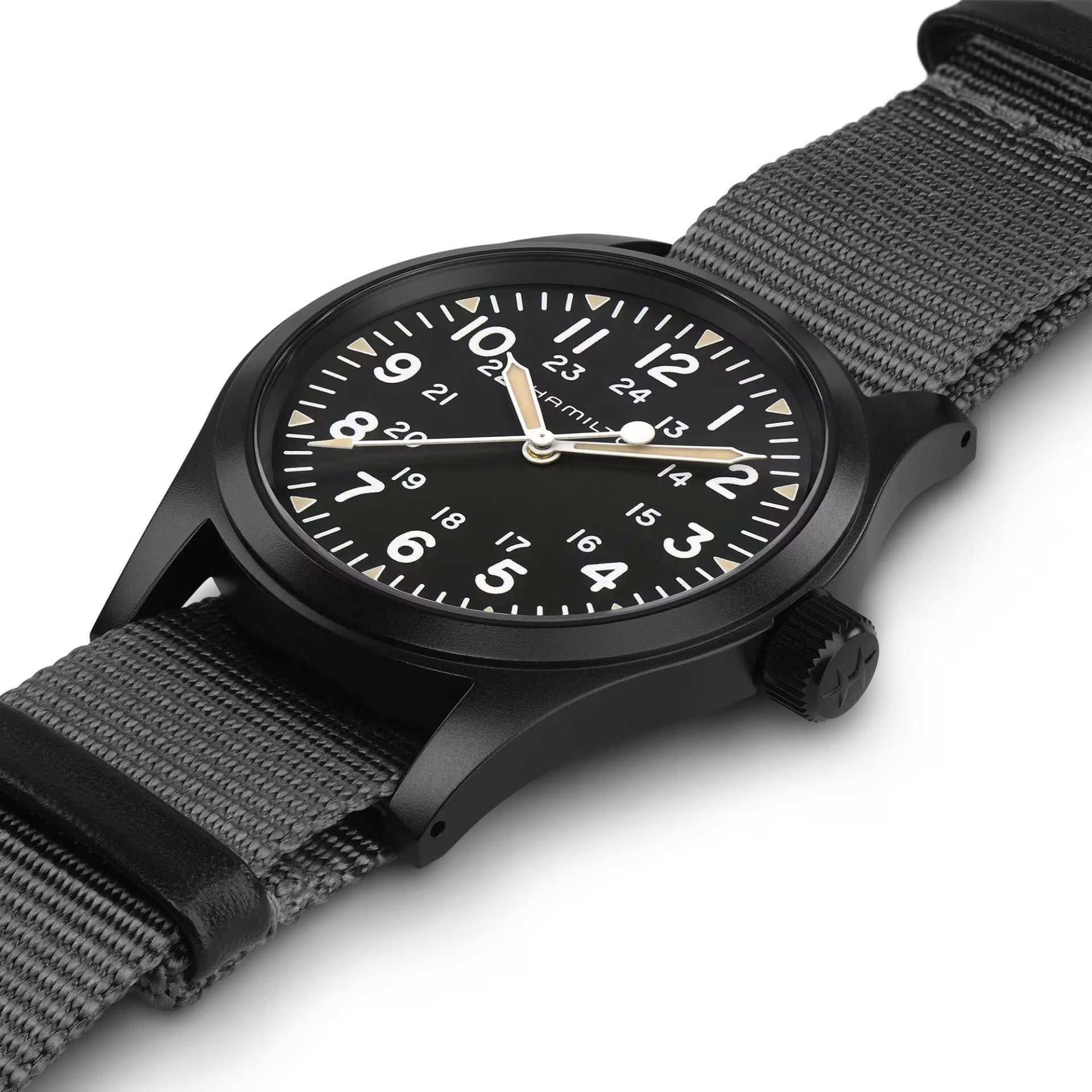 Mechanick&yacute; strojek Hamilton H-50 s ručn&iacute;m n&aacute;tahem