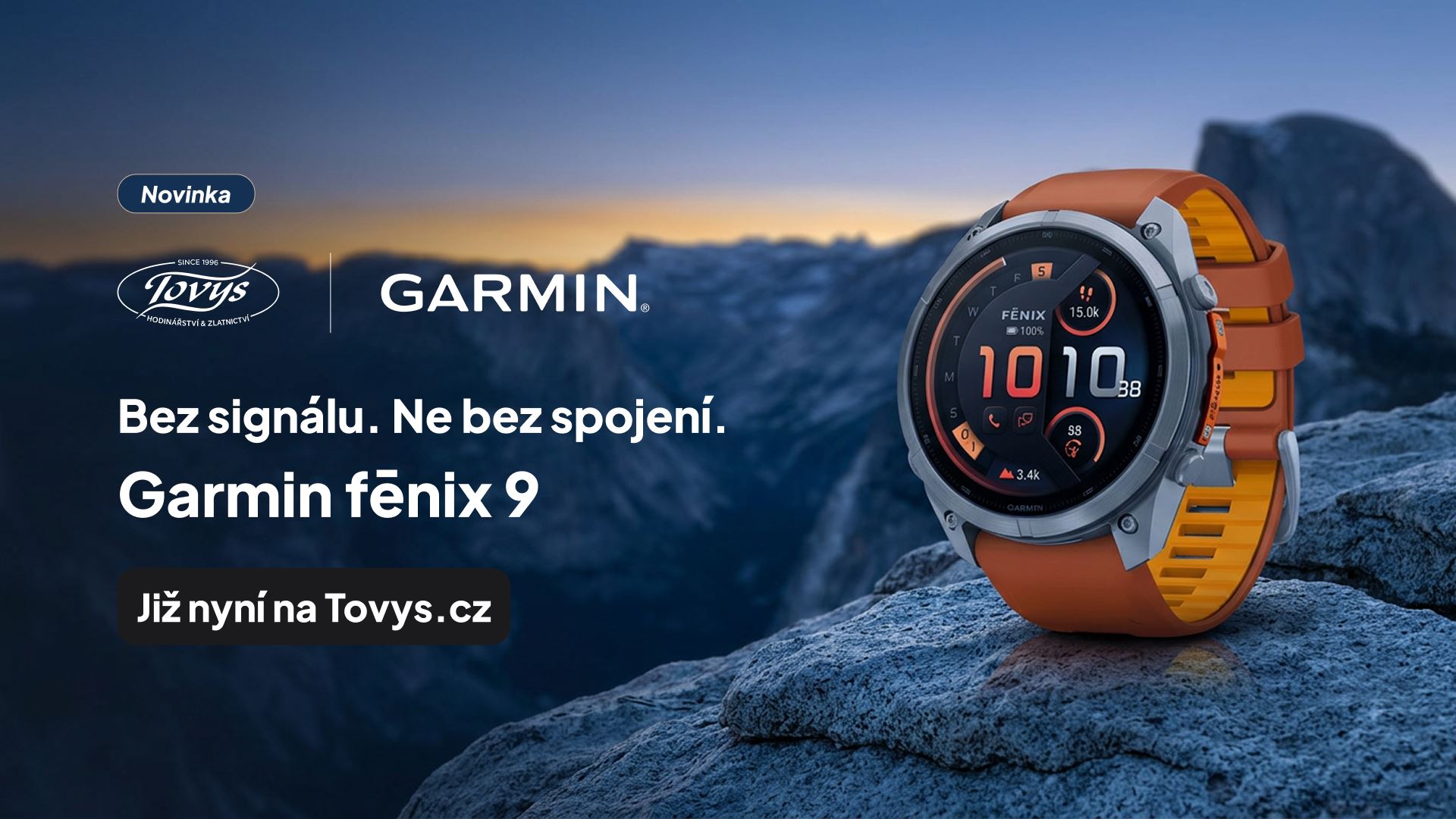 Garmin F&eacute;nix 9 inReach satelitn&iacute; komunikace