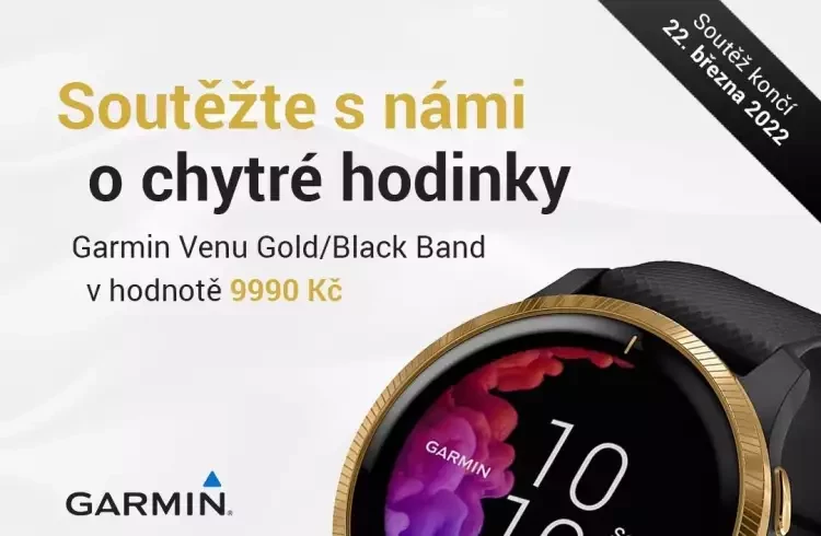 Soutěž o hodinky Garmin Venu Gold/Black Band